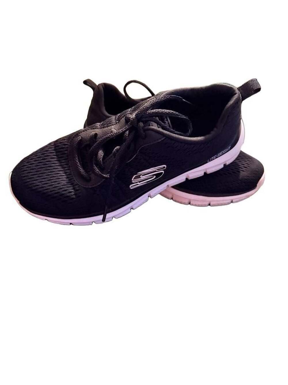 Skechers Summits Sneakers Black Mesh Lightweight Walking Shoes 8 Woman